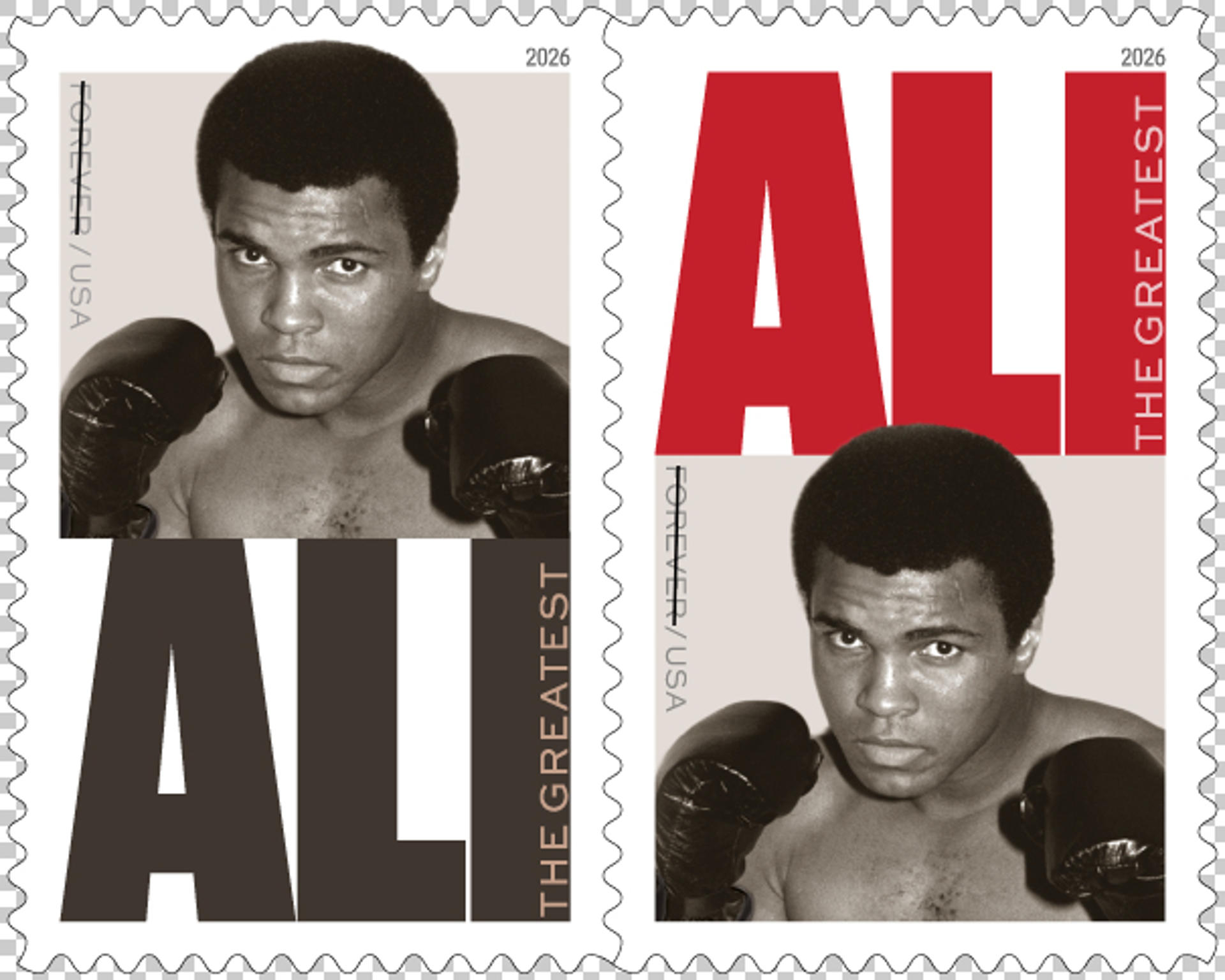 mohamed ali reconocido con sellos usps